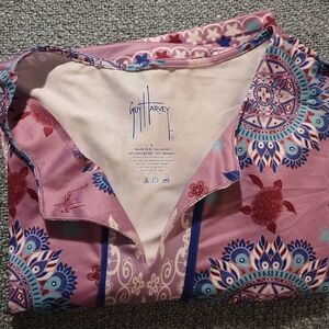 Guy Harvey Pink and Blue Floral Shirt